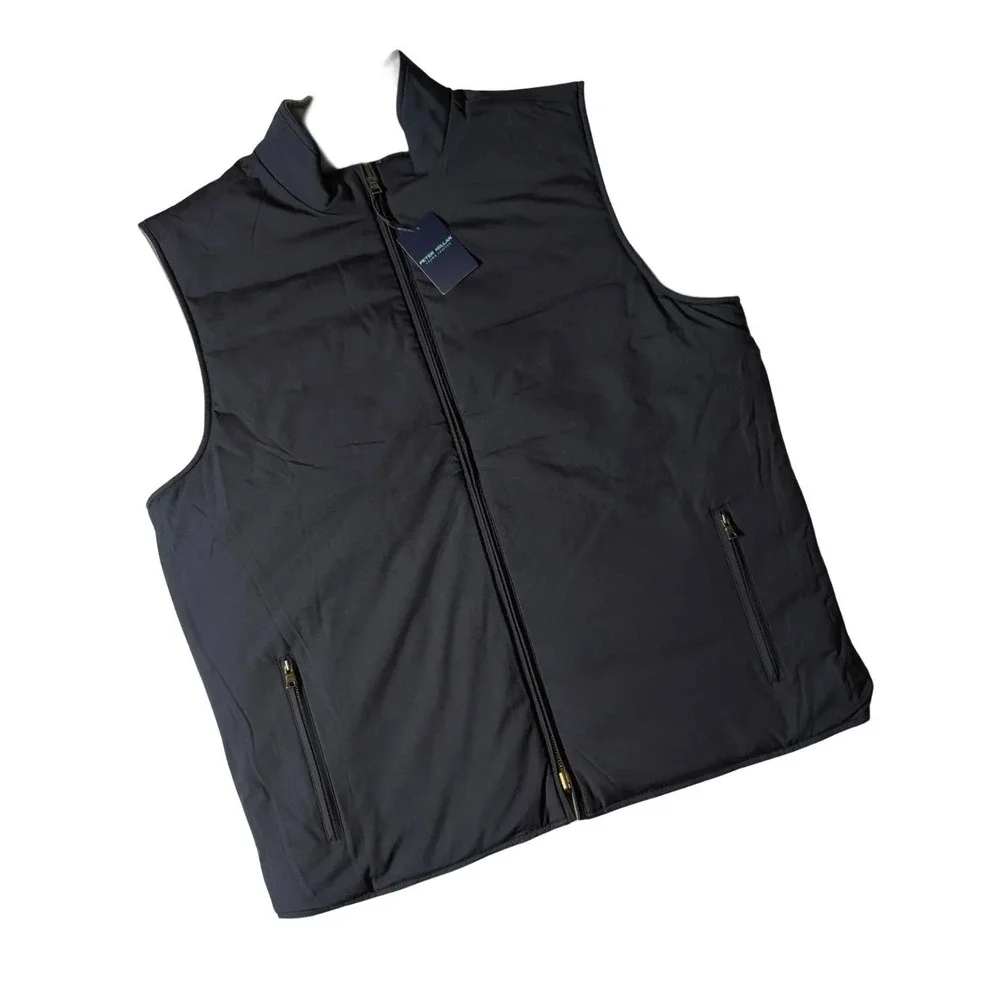 Peter Millar Crown Gray Wool Nylon Quilted Puffer Vest Jacket Sz XL NWT $595 - Picture 8 of 8